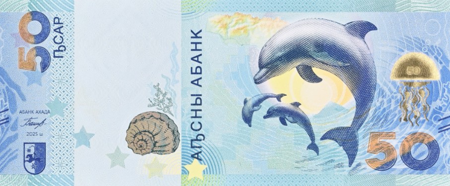 АБХАЗИЯ 50 АПСАР (АА - PMG - GRADE 67) мини 3