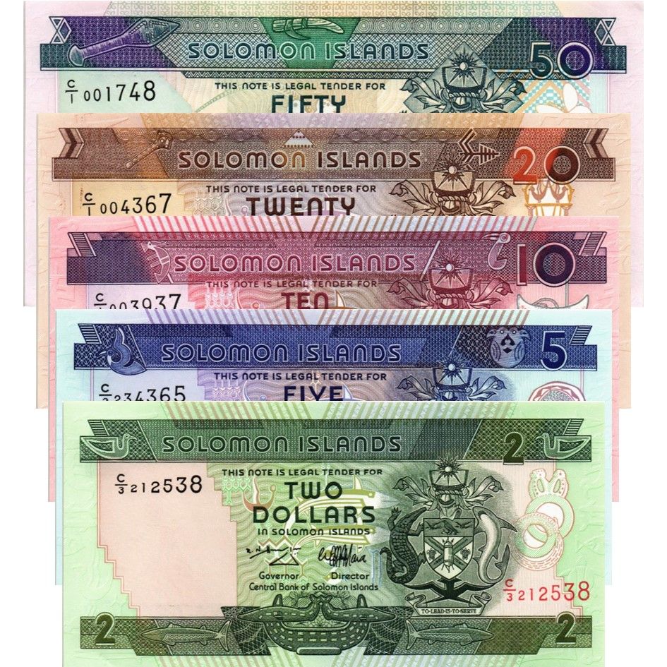 СОЛОМОНОВЫ ОСТРОВА НАБОР 2 5 10 20 50