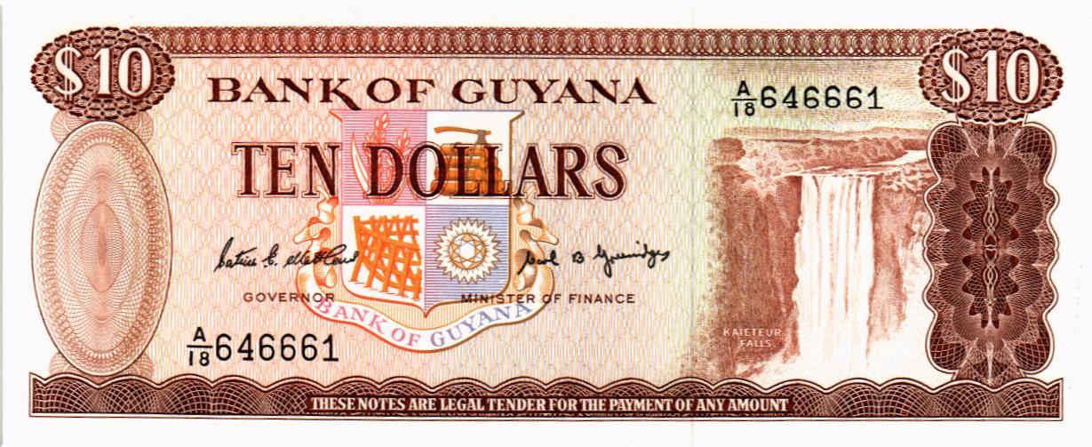 ГАЙАНА 10 ДОЛЛАРОВ мини 1