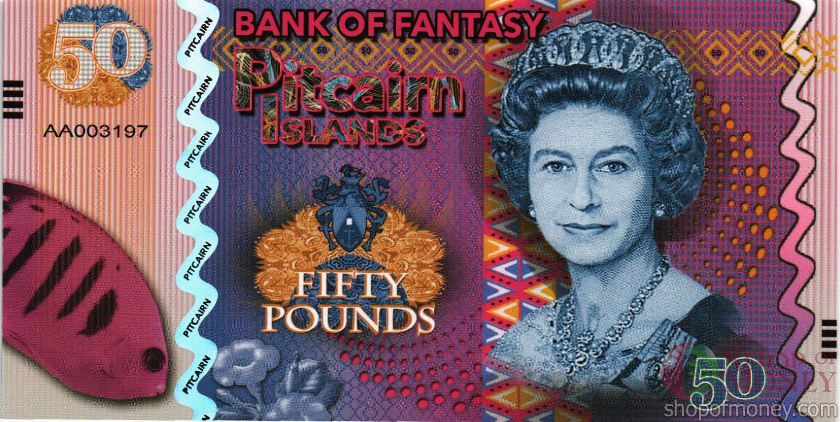 ОСТРОВА ПИТКЭРН 50 ФУНТОВ мини 1