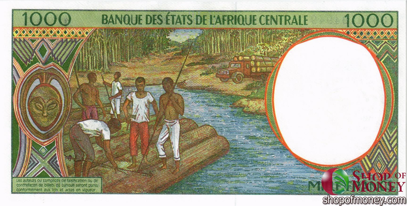 CAS - ЧАД 1000 ФРАНКОВ (P) мини 2