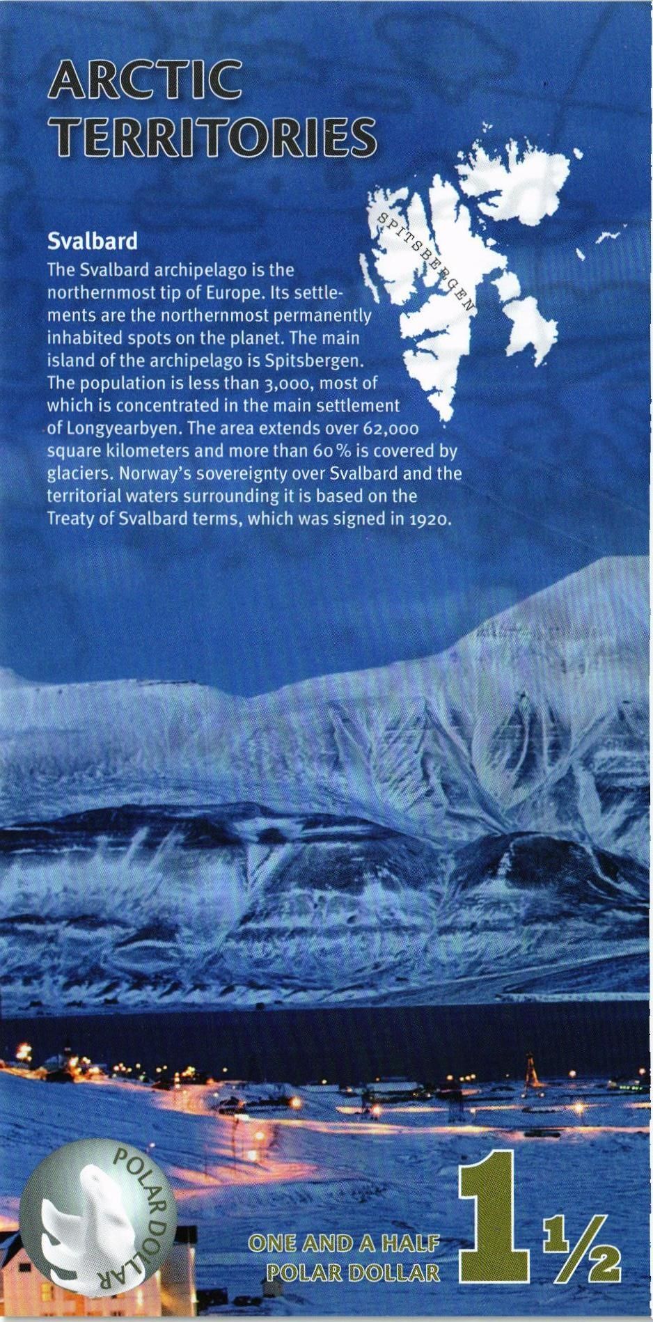 АРКТИЧЕСКИЕ ТЕРРИТОРИИ 1.5 ДОЛЛАРA мини 2
