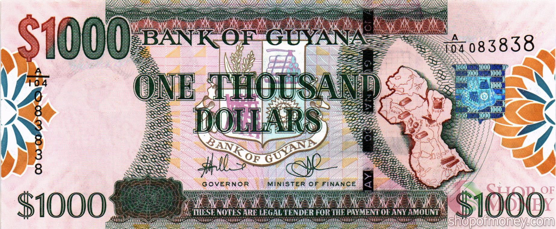 ГАЙАНА 1000 ДОЛЛАРОВ мини 1