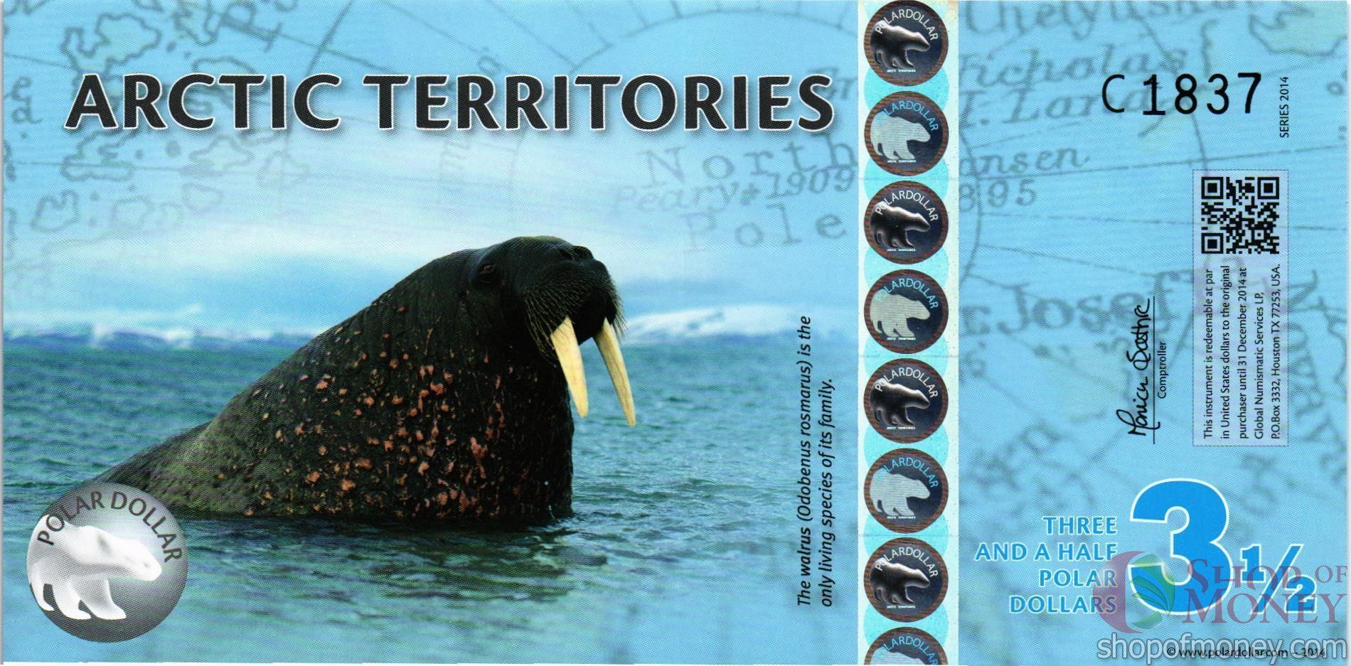 АРКТИЧЕСКИЕ ТЕРРИТОРИИ 3.5 ДОЛЛАРA мини 1