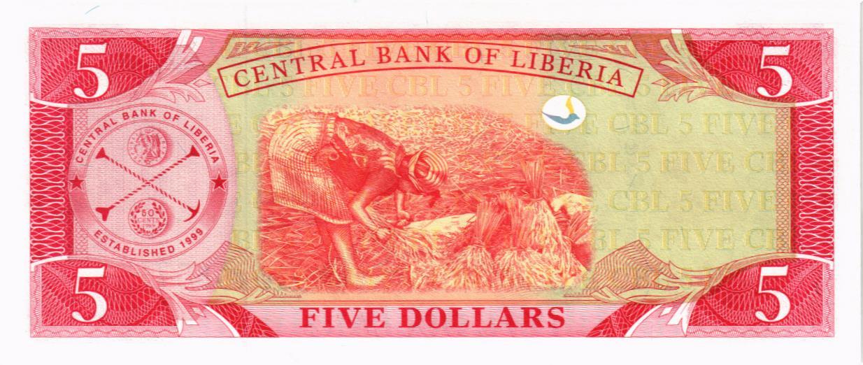 ЛИБЕРИЯ 5 ДОЛЛАРОВ мини 2