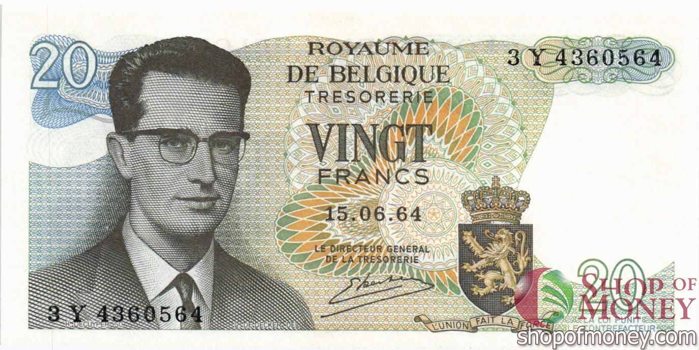 БЕЛЬГИЯ 20 ФРАНКОВ мини 1