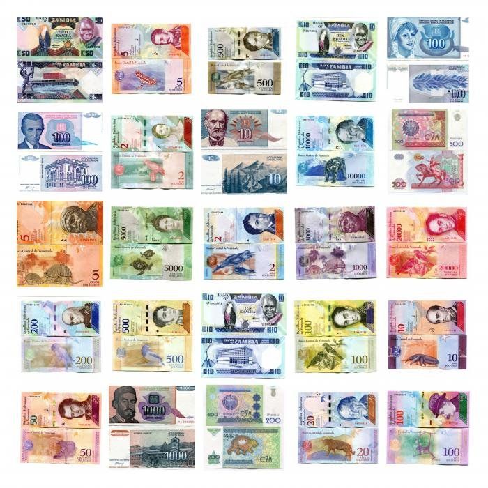 НАБОР 100 БАНКНОТ мини 5