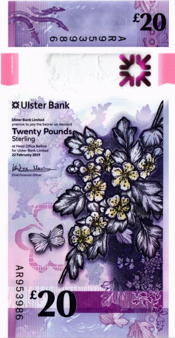 СЕВЕРНАЯ ИРЛАНДИЯ 20 ФУНТОВ (ULSTER BANK)