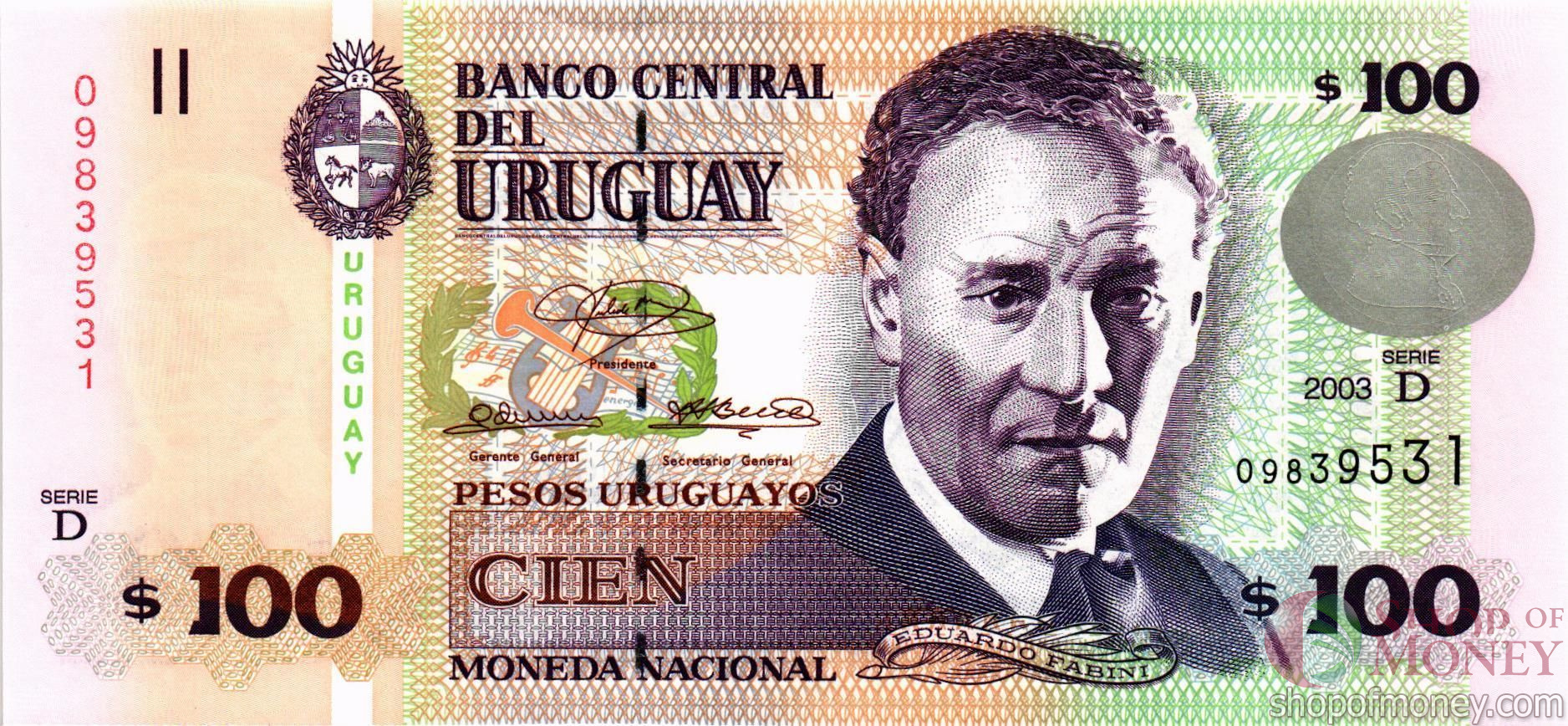 УРУГВАЙ 100 ПЕСО