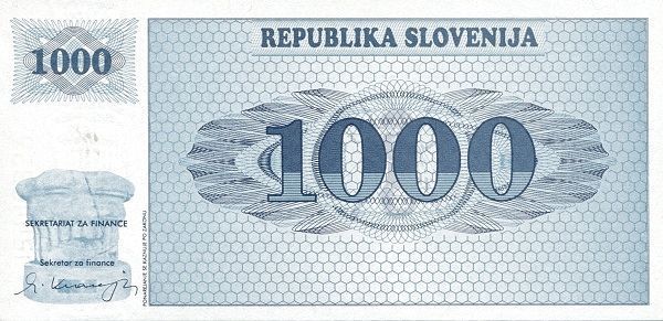 СЛОВЕНИЯ 1000 ТОЛАР мини 1