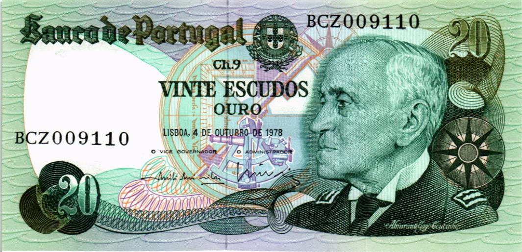 ПОРТУГАЛИЯ 20 ЭСКУДО