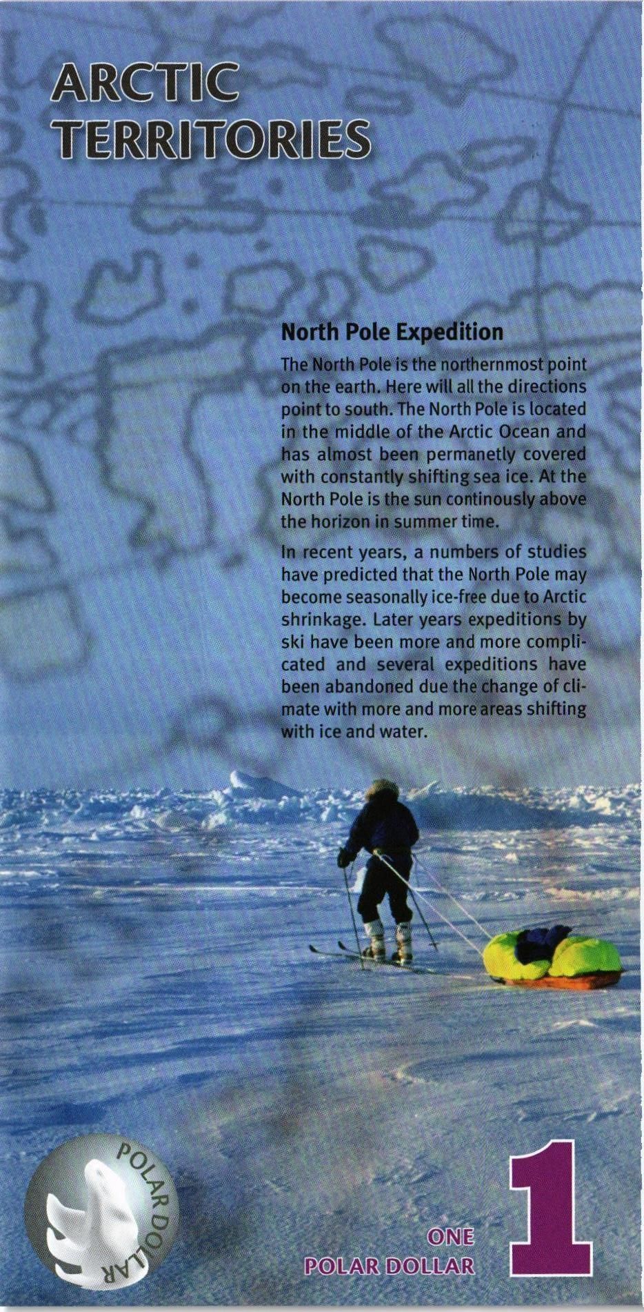 АРКТИЧЕСКИЕ ТЕРРИТОРИИ 1 ДОЛЛАР мини 2