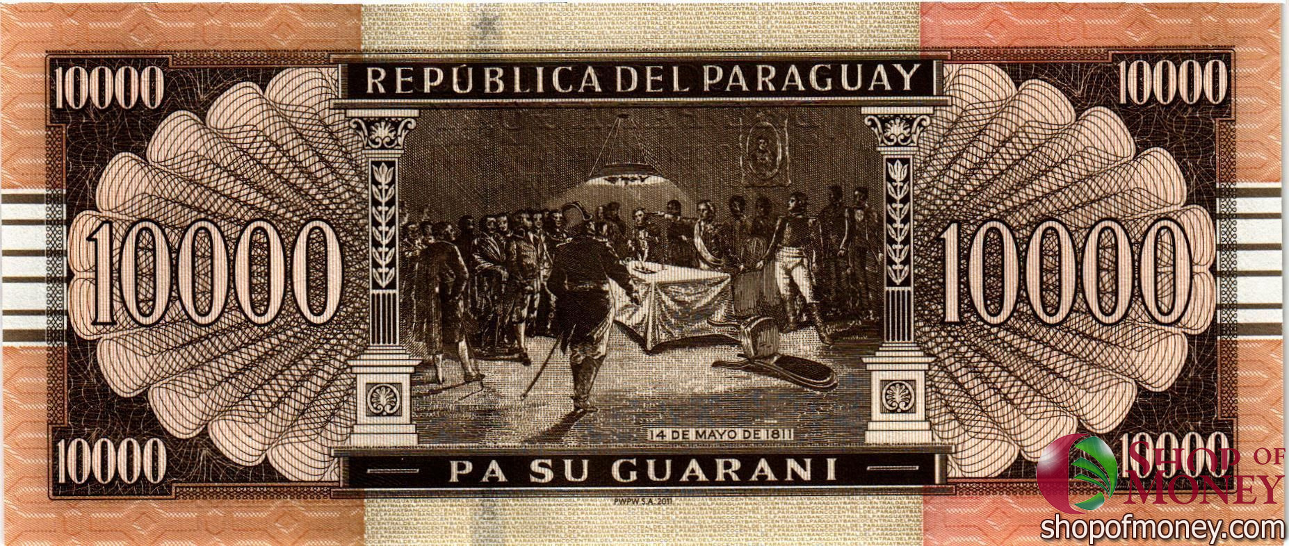 ПАРАГВАЙ 10000 ГУАРАНИ мини 2