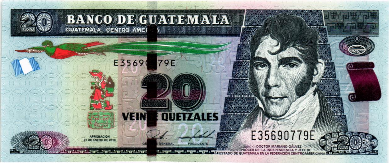 ГВАТЕМАЛА 20 КЕТСАЛЬ мини 1
