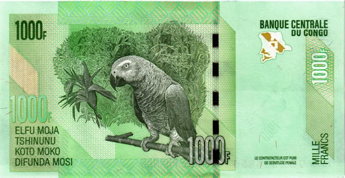КОНГО ДР 1000 ФРАНКОВ мини 2