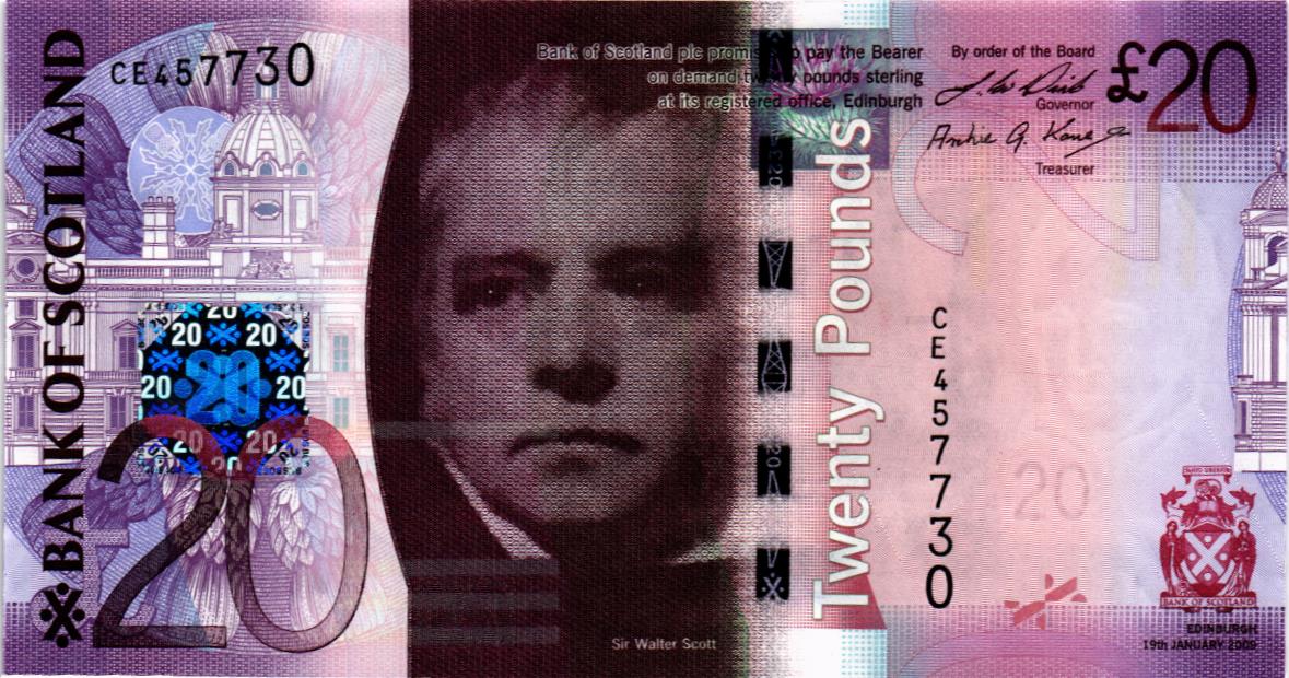 ШОТЛАНДИЯ 20 ФУНТОВ (BANK OF SCOTLAND) мини 1