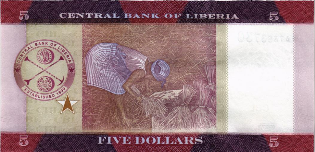ЛИБЕРИЯ 5 ДОЛЛАРОВ мини 2