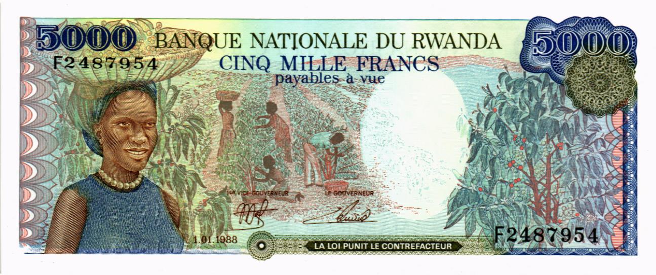 РУАНДА 5000 ФРАНКОВ
