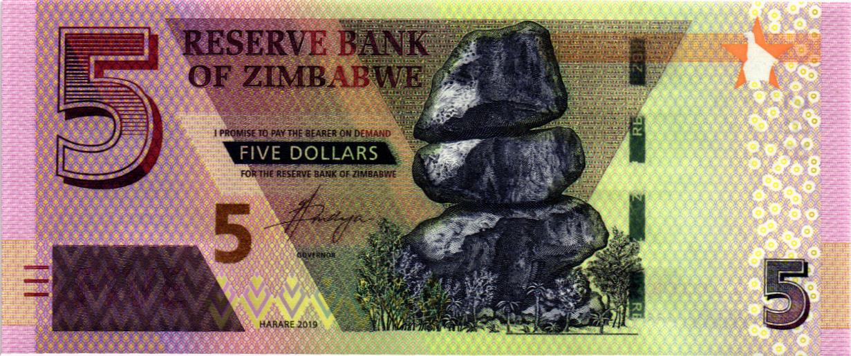 ЗИМБАБВЕ 5 ДОЛЛАРОВ