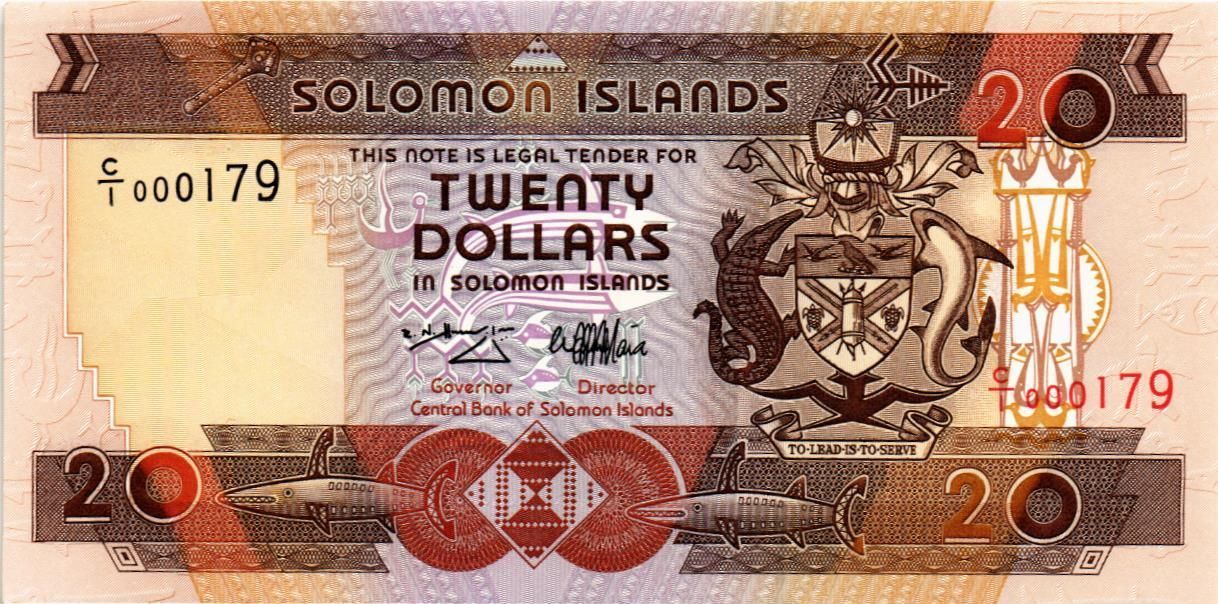 СОЛОМОНОВЫ ОСТРОВА 20 ДОЛЛАРОВ мини 1