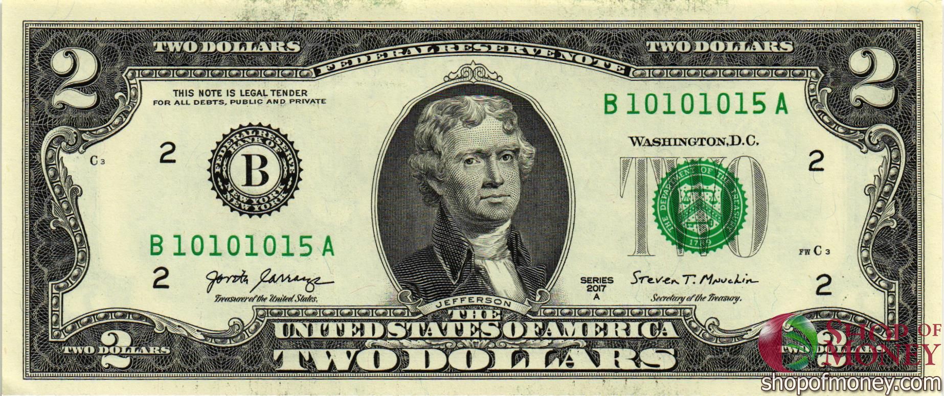 США 2 ДОЛЛАРА (B-Нью-Йорк) мини 1