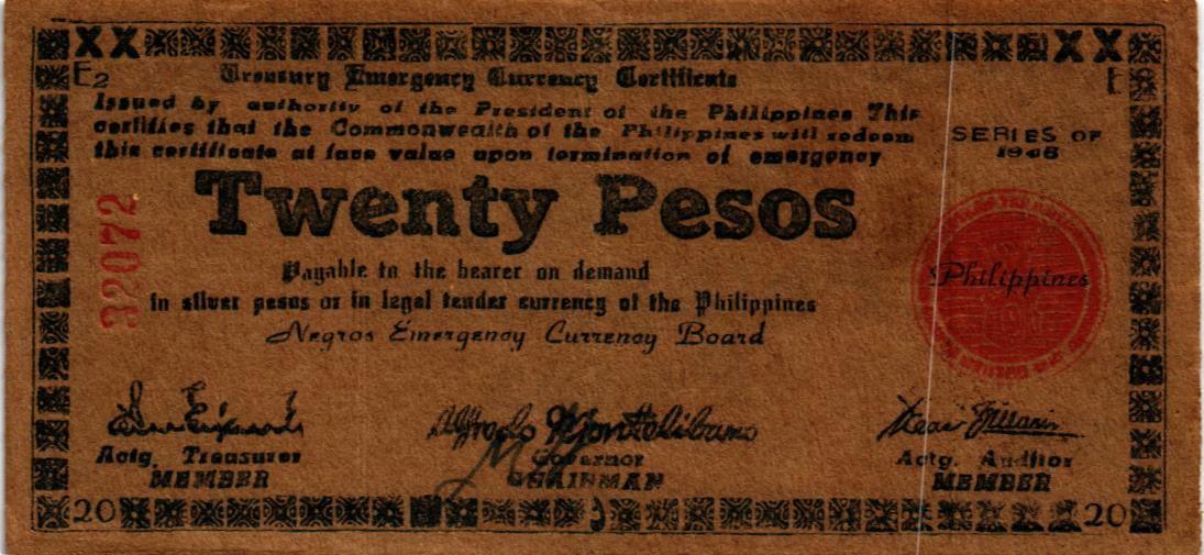 ФИЛИППИНЫ 20 ПЕСО (N8)