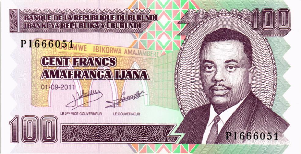 БУРУНДИ 100 ФРАНКОВ