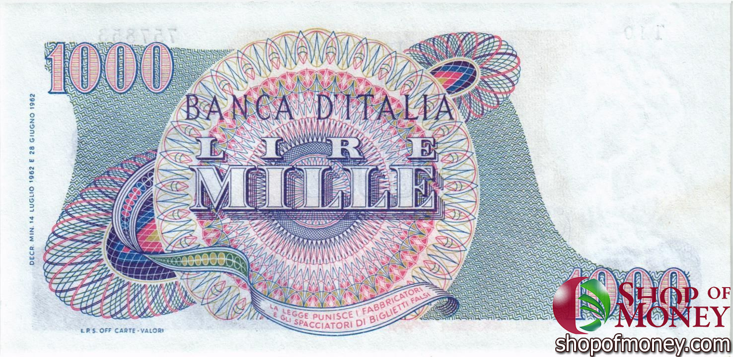 ИТАЛИЯ 1000 ЛИР мини 2