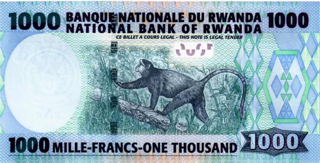 РУАНДА 1000 ФРАНКОВ мини 2