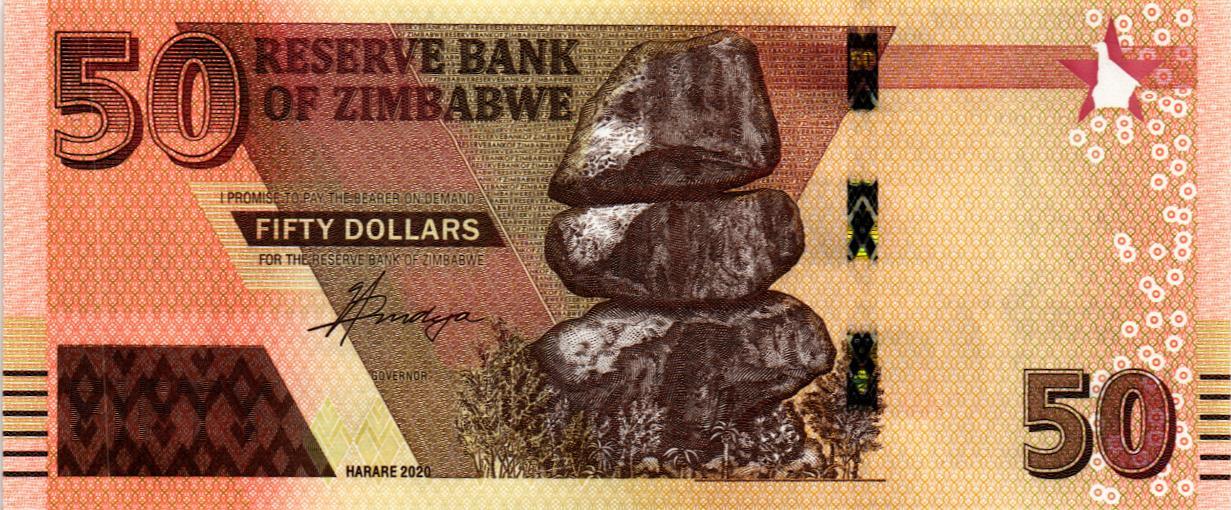 ЗИМБАБВЕ 50 ДОЛЛАРОВ мини 1