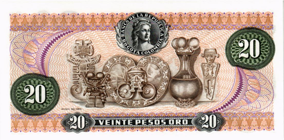КОЛУМБИЯ 20 ПЕСО (01.01.1982) мини 2