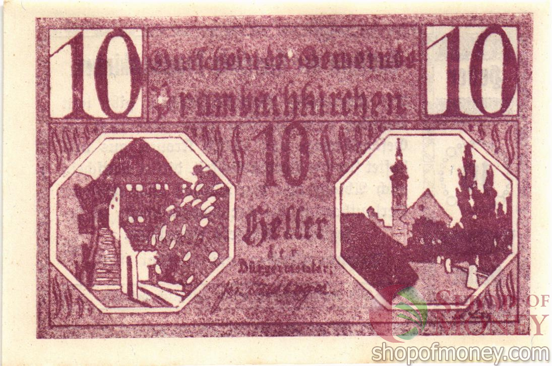 АВСТРИЯ 10 ХЕЛЛЕРОВ (НОТГЕЛЬД) мини 1