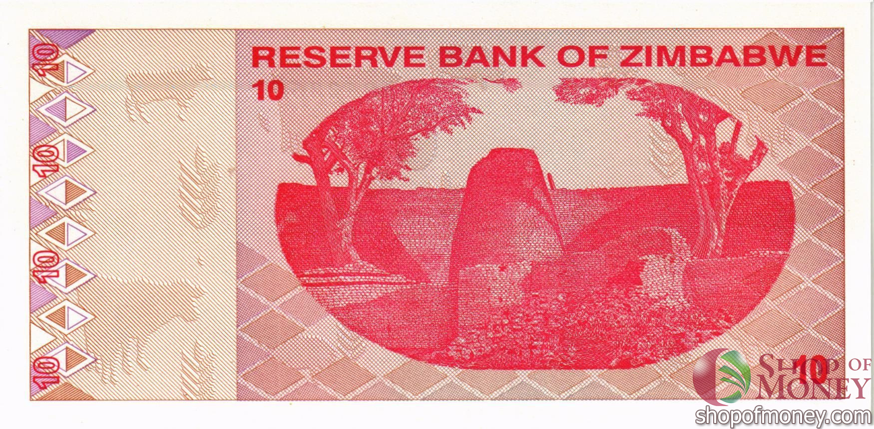 ЗИМБАБВЕ 10 ДОЛЛАРОВ мини 2