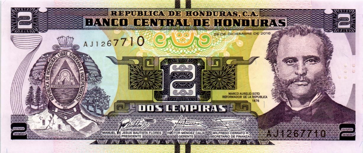 ГОНДУРАС 2 ЛЕМПИРЫ мини 1