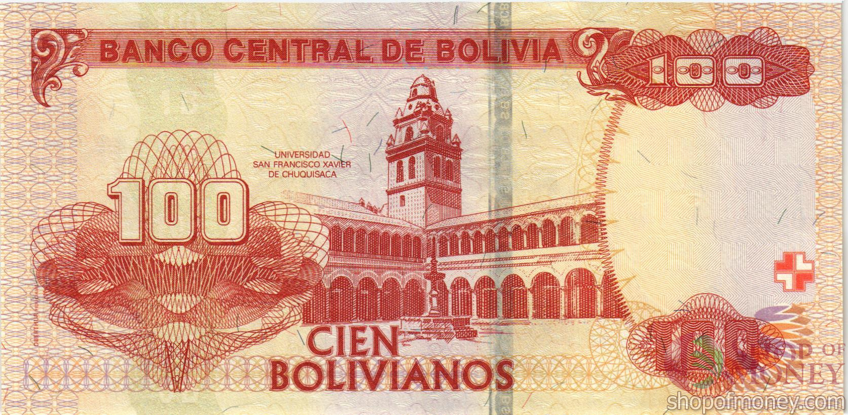 БОЛИВИЯ 100 БОЛИВИАНОС мини 2