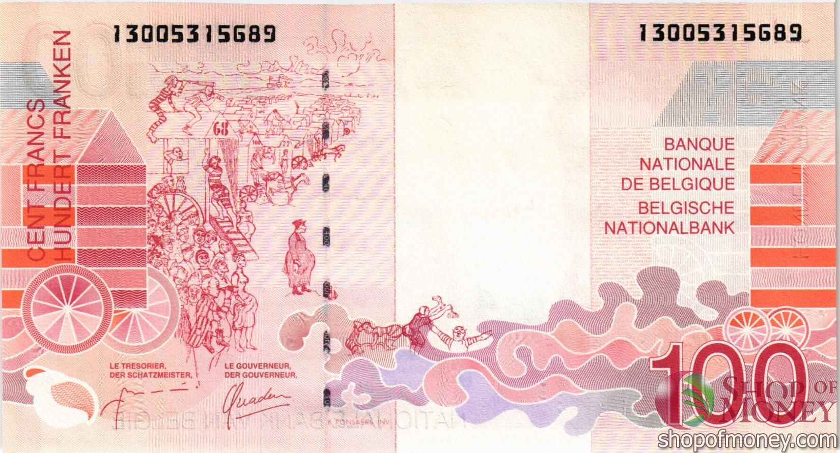 БЕЛЬГИЯ 100 ФРАНКОВ мини 2