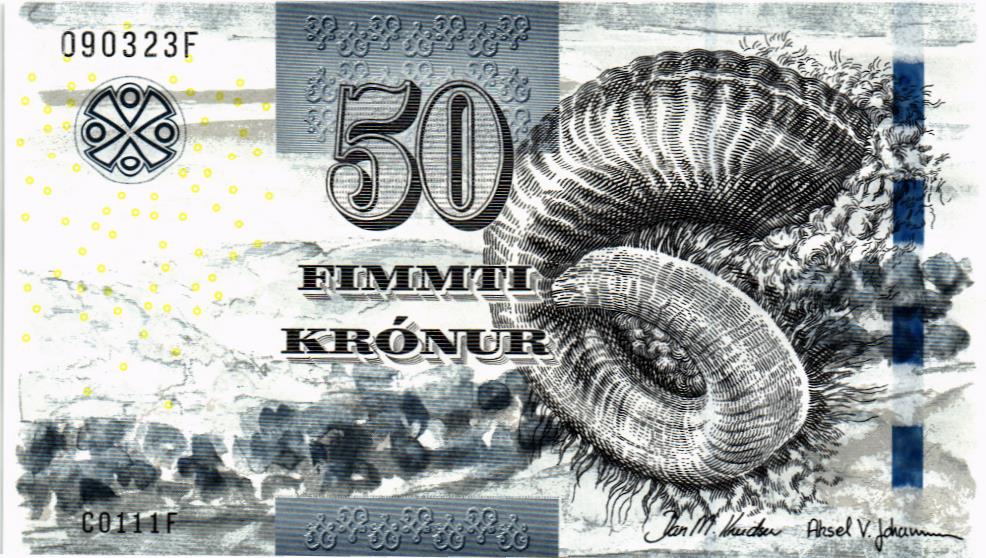 ФАРЕРСКИЕ ОСТРОВА 50 КРОН мини 1