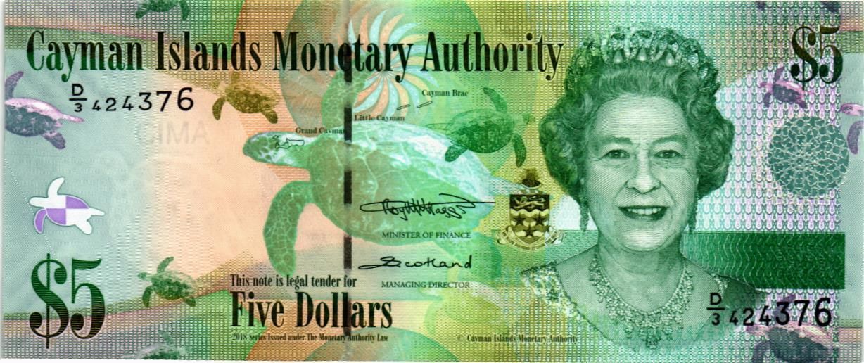 КАЙМАНОВЫ ОСТРОВА 5 ДОЛЛАРОВ
