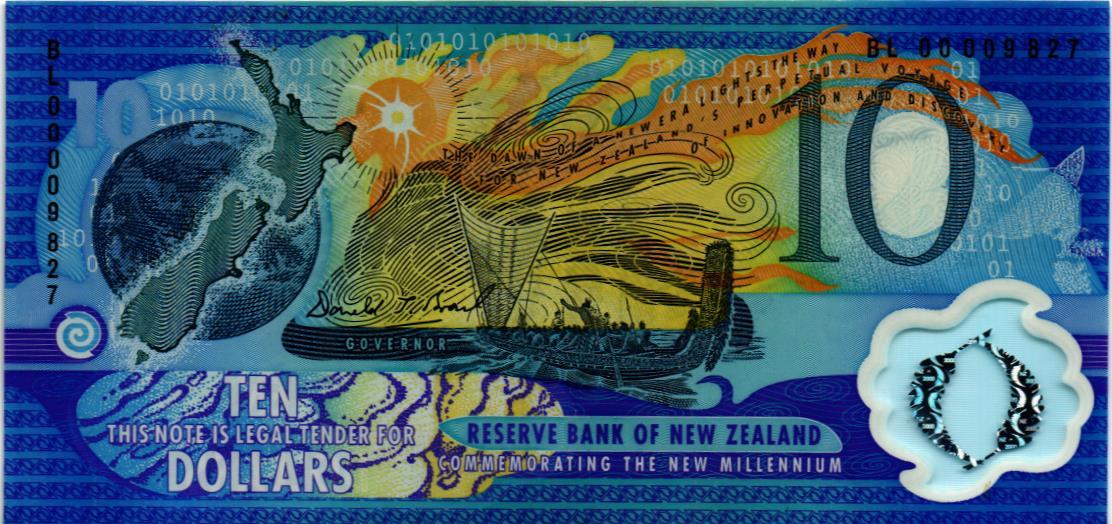 НОВАЯ ЗЕЛАНДИЯ 10 ДОЛЛАРОВ мини 1