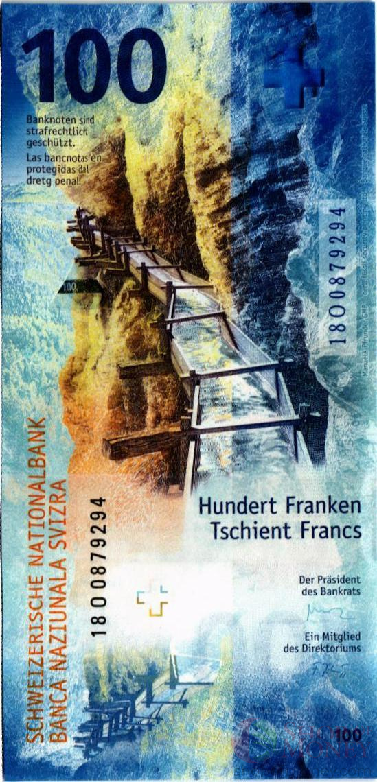 ШВЕЙЦАРИЯ 100 ФРАНКОВ мини 2