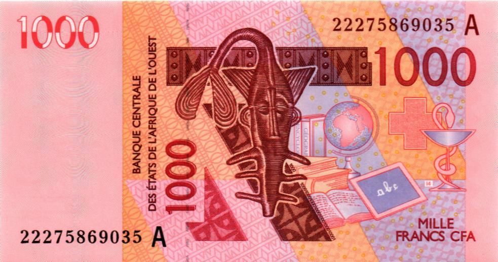WAS - КОТ-Д'ИВУАР 1000 ФРАНКОВ (A) мини 1