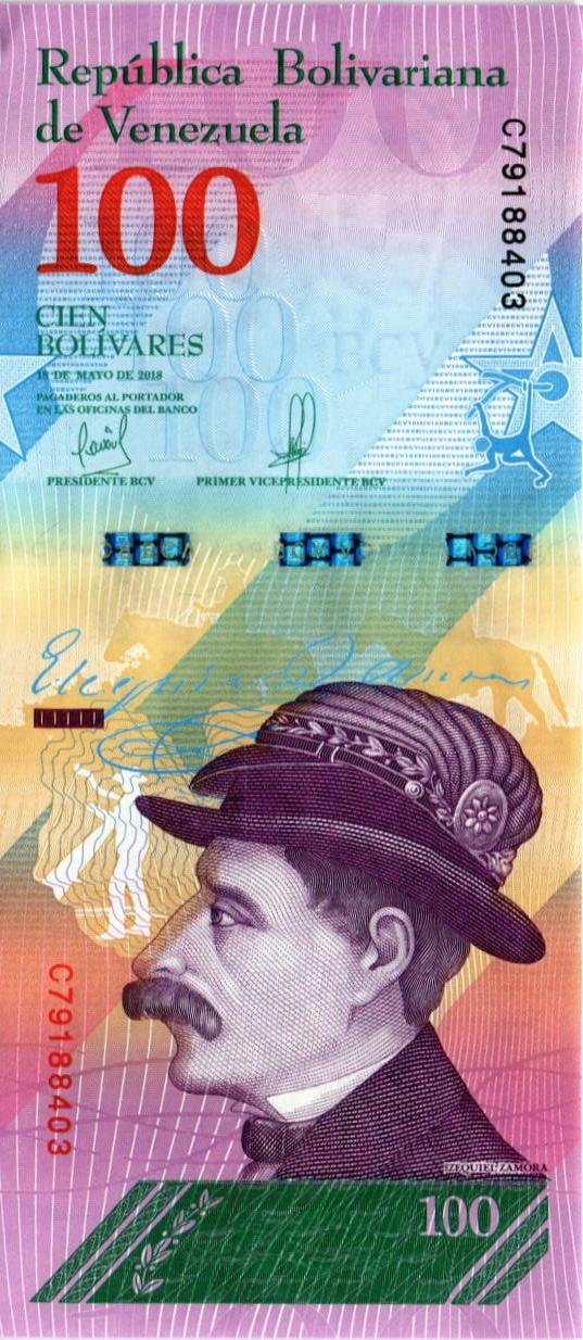ВЕНЕСУЭЛА 100 БОЛИВАР (18.05.2018)