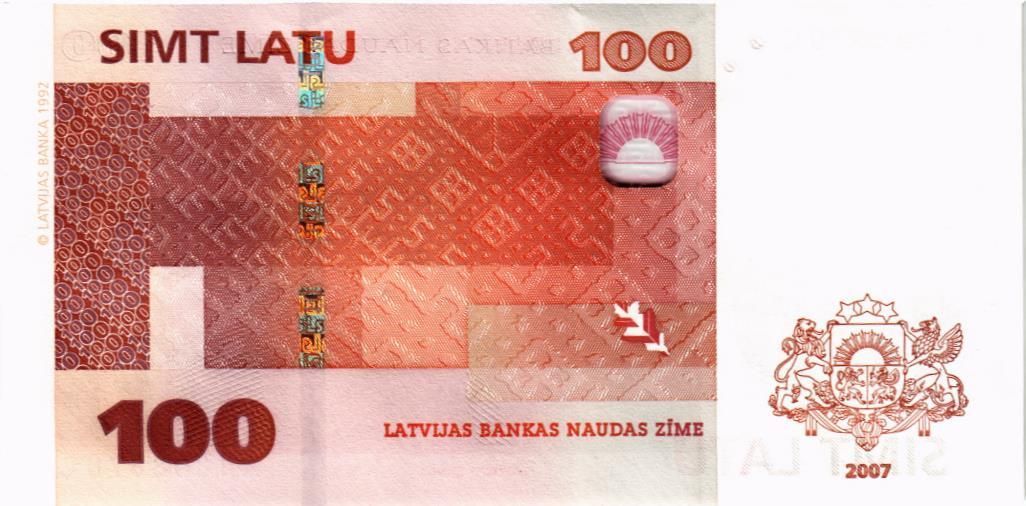 ЛАТВИЯ 100 ЛАТ мини 2
