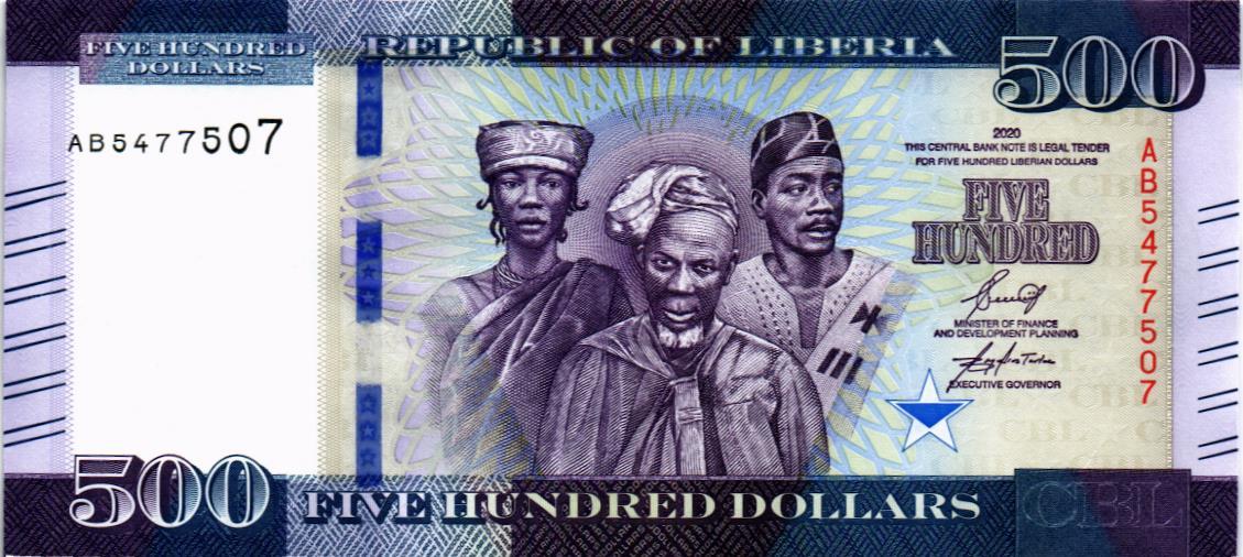 ЛИБЕРИЯ 500 ДОЛЛАРОВ мини 1