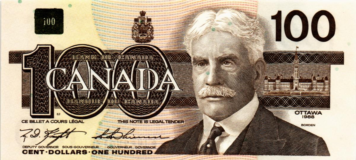 КАНАДА 100 ДОЛЛАРОВ