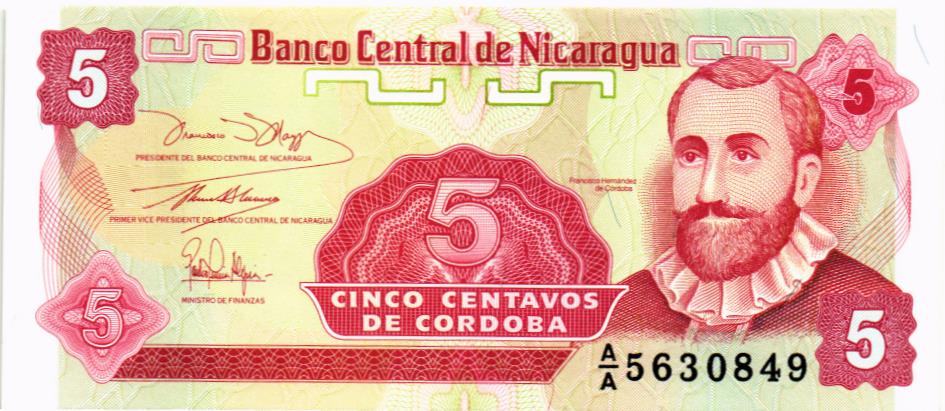 НИКАРАГУА 5 ЦЕНТАВО мини 1