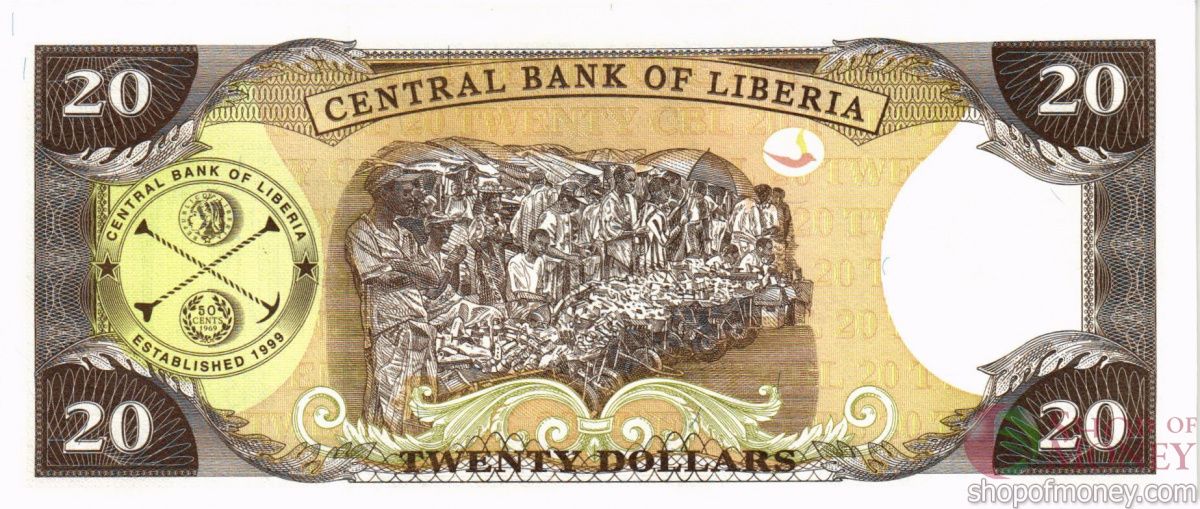ЛИБЕРИЯ 20 ДОЛЛАРОВ 2