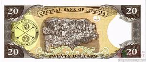 ЛИБЕРИЯ 20 ДОЛЛАРОВ 2