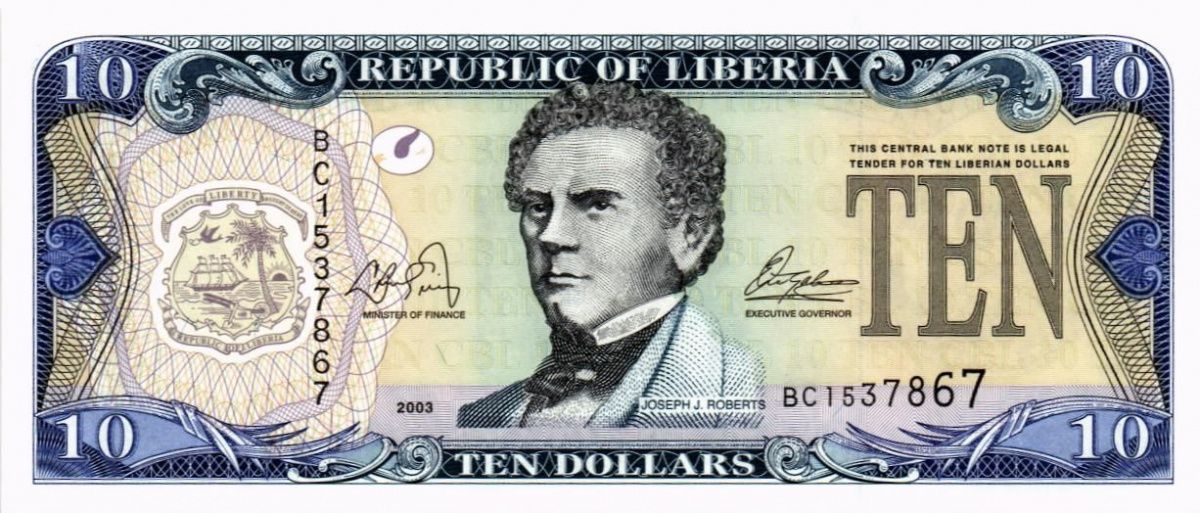 ЛИБЕРИЯ 10 ДОЛЛАРОВ 1