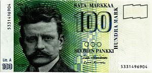 ФИНЛЯНДИЯ 100 МАРОК (Litt. A) 1